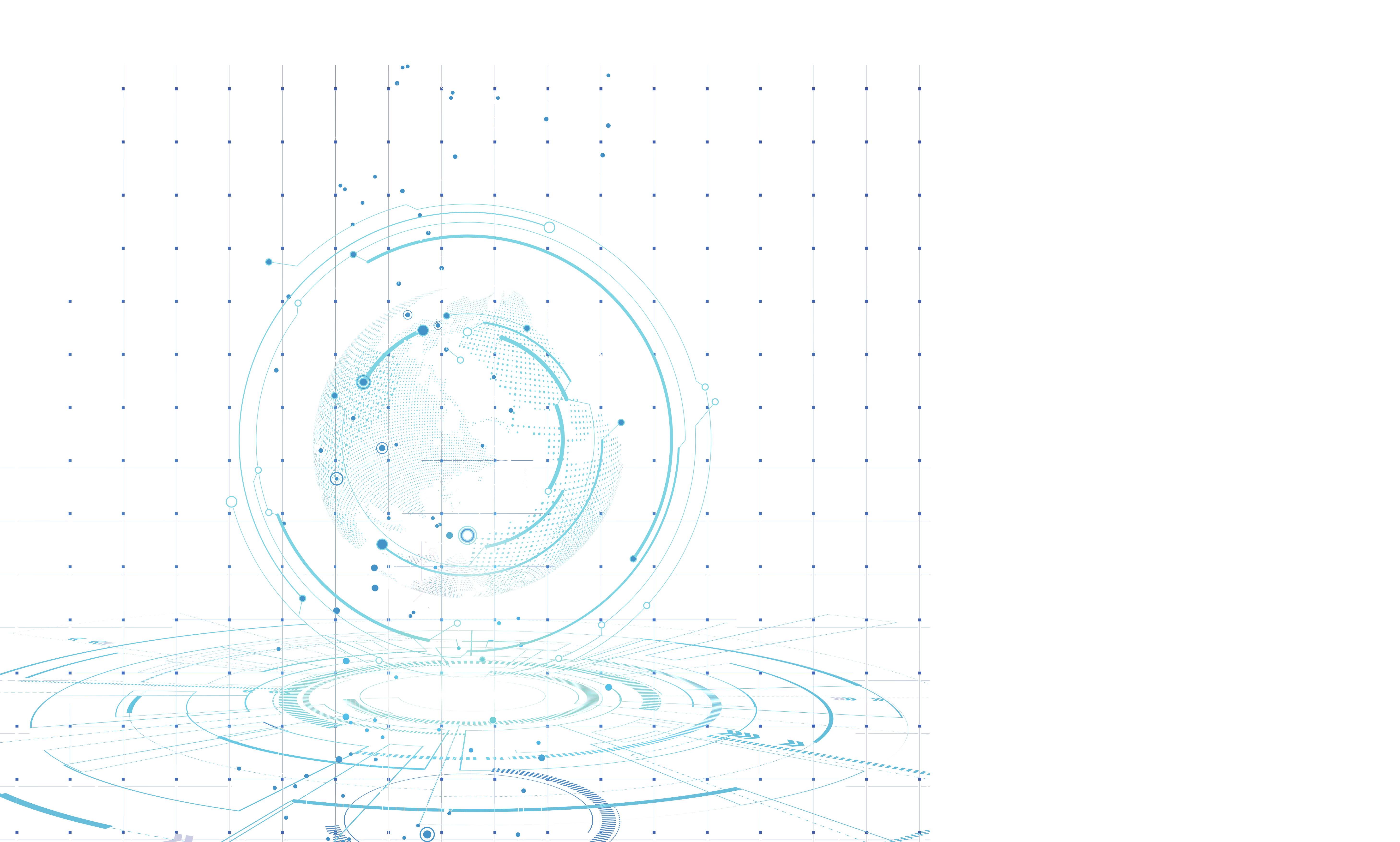 emerging technology solutions visualized as digital vector planet